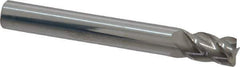 Accupro - 1/4", 4 Flute, Single End, Solid Carbide, 0.015" Corner Radius End Mill - 2" OAL, 40° Helix, Right Hand Flute, 3/8" LOC, Right Hand Cut - Eagle Tool & Supply