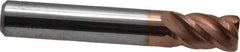 Accupro - 5/16", 4 Flute, Single End, Solid Carbide, 0.03" Corner Radius End Mill - 2" OAL, 40° Helix, Right Hand Flute, 1/2" LOC, Right Hand Cut - Eagle Tool & Supply