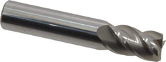 Accupro - 3/8", 4 Flute, Single End, Solid Carbide, 0.02" Corner Radius End Mill - 2" OAL, 40° Helix, Right Hand Flute, 5/8" LOC, Right Hand Cut - Eagle Tool & Supply