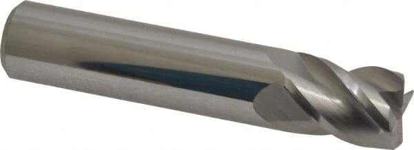 Accupro - 1/2", 4 Flute, Single End, Solid Carbide, 0.03" Corner Radius End Mill - 2-1/2" OAL, 40° Helix, Right Hand Flute, 5/8" LOC, Right Hand Cut - Eagle Tool & Supply