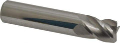 Accupro - 1/2", 4 Flute, Single End, Solid Carbide, 0.03" Corner Radius End Mill - 2-1/2" OAL, 40° Helix, Right Hand Flute, 5/8" LOC, Right Hand Cut - Eagle Tool & Supply