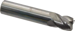 Accupro - 1/2", 4 Flute, Single End, Solid Carbide, 0.045" Corner Radius End Mill - 2-1/2" OAL, 40° Helix, Right Hand Flute, 5/8" LOC, Right Hand Cut - Eagle Tool & Supply