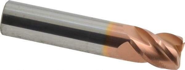 Accupro - 1/2", 4 Flute, Single End, Solid Carbide, 0.02" Corner Radius End Mill - 2-1/2" OAL, 40° Helix, Right Hand Flute, 5/8" LOC, Right Hand Cut - Eagle Tool & Supply