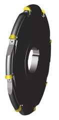 Cutting Tool Technologies - Arbor Hole Connection, 1/4" Cutting Width, 1.03" Depth of Cut, 4" Cutter Diam, 1-1/4" Hole Diam, Indexable Slotting Cutter - RA Toolholder, RDC 21 Insert, Right Hand Cutting Direction - Eagle Tool & Supply