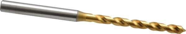 OSG - 11/64" 120° Vanadium High Speed Steel Jobber Drill - TiN Finish, Right Hand Cut, Spiral Flute, Straight Shank, 91mm OAL, Standard Point - Eagle Tool & Supply