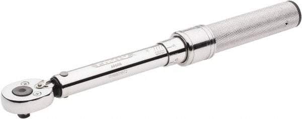 Proto - 1/4" Drive Micrometer Type Ratchet Head Torque Wrench - 10 In/Lb to 50 In/Lb Torque, 9-1/2" OAL - Eagle Tool & Supply