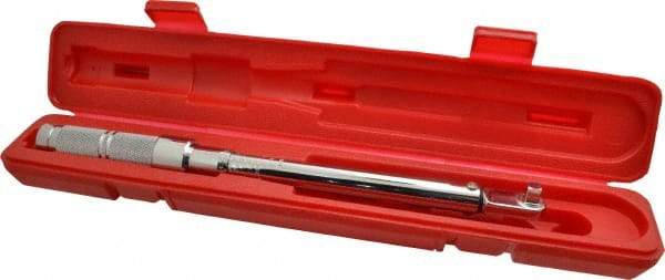 Proto - 3/8" Drive Micrometer Fixed Head Torque Wrench - 200 In/Lb to 119 N/m Torque, 15-13/64" OAL, 5 In/Lb Graduation, Ratchet Head - Eagle Tool & Supply