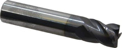 Accupro - 1/2", 4 Flute, Single End, Solid Carbide, 0.02" Corner Radius End Mill - 2-1/2" OAL, 40° Helix, Right Hand Flute, 5/8" LOC, Right Hand Cut - Eagle Tool & Supply