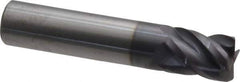 Accupro - 1/2", 4 Flute, Single End, Solid Carbide, 0.03" Corner Radius End Mill - 2-1/2" OAL, 40° Helix, Right Hand Flute, 5/8" LOC, Right Hand Cut - Eagle Tool & Supply