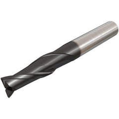 Iscar - 1/2", 2 Flute, Single End, Solid Carbide, Corner Chamfer End Mill - 3" OAL, 30° Helix, Right Hand Flute, 1" LOC, Right Hand Cut - Eagle Tool & Supply