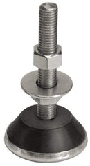 Mason Ind. - 3/8-16 Bolt Thread, 2-1/4" Wide Mount with Glide Cup & Leveling Stud - 150 Max Lb Capacity, 2-1/4" Base Diam - Eagle Tool & Supply