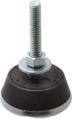 Mason Ind. - 3/8-16 Bolt Thread, 2-1/4" Wide Mount with Glide Cup & Leveling Stud - 400 Max Lb Capacity, 2-1/4" Base Diam - Eagle Tool & Supply
