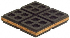 Mason Ind. - 18" Long x 18" Wide x 3/4" Thick, Rubber & Cork, Machinery Leveling Pad & Mat - Eagle Tool & Supply