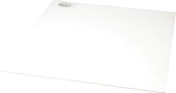 Made in USA - 12" Long, 12" Wide, 0.031" Thick, Silicone Rubber Foam Sheet - 35 to 45 Durometer, White, -20 to 500°F, 640 psi Tensile Strength, Adhesive Backing, Stock Length - Eagle Tool & Supply
