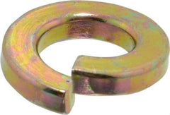 Value Collection - 3/8", 0.094" Thick Split Lock Washer - Grade 8 Alloy Steel, Zinc-Plated Finish, 0.377" Min ID, 0.385" Max ID, 0.586" Min OD, 0.68" Max OD - Eagle Tool & Supply