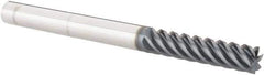 Iscar - 1/4", 1" LOC, 1/4" Shank Diam, 3" OAL, 6 Flute, Solid Carbide Square End Mill - Single End, TiAlN Finish, Spiral Flute, 45° Helix, Right Hand Cut, Right Hand Flute - Eagle Tool & Supply