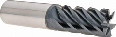 Iscar - 1", 1-3/4" LOC, 1" Shank Diam, 4-1/2" OAL, 6 Flute, Solid Carbide Square End Mill - Single End, TiAlN Finish, Spiral Flute, 45° Helix, Right Hand Cut, Right Hand Flute - Eagle Tool & Supply
