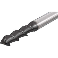 Iscar - 16mm, 32mm LOC, 16mm Shank Diam, 92mm OAL, 2 Flute, Solid Carbide Square End Mill - Single End, Uncoated, Spiral Flute, 55° Helix, Centercutting, Right Hand Cut, Right Hand Flute - Eagle Tool & Supply
