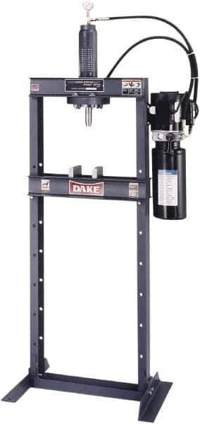 Dake - 10 Ton Hydraulic Shop Press - 10 Inch Stroke, 1 HP, Single Phase - Eagle Tool & Supply