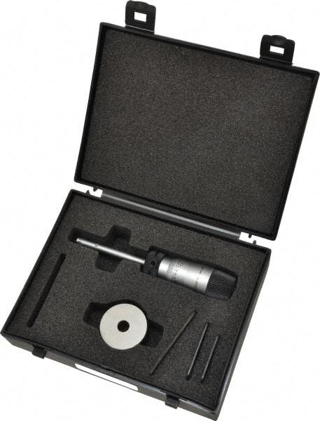 Starrett - 1/4" to 5/16", 2-1/4" Gage Depth, Mechanical Inside Hole Micrometer - 0.0003" Graduation, 0.00015" Accuracy, Ratchet Stop Thimble - Eagle Tool & Supply