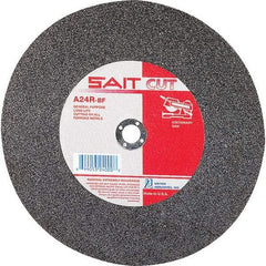 Sait - 14" 36 Grit Aluminum Oxide Cutoff Wheel - 1/8" Thick, 1" Arbor, 4,400 Max RPM, Use with Stationary Tools - Eagle Tool & Supply