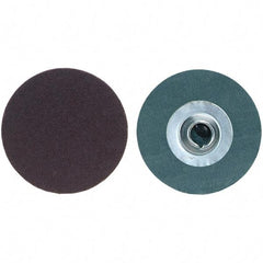 Merit Abrasives - 2" Disc Diam, 80 Grit, Aluminum Oxide Quick Change Disc - Type S Attaching System, Coated, Medium Grade, 30,000 RPM, R228 Series - Eagle Tool & Supply
