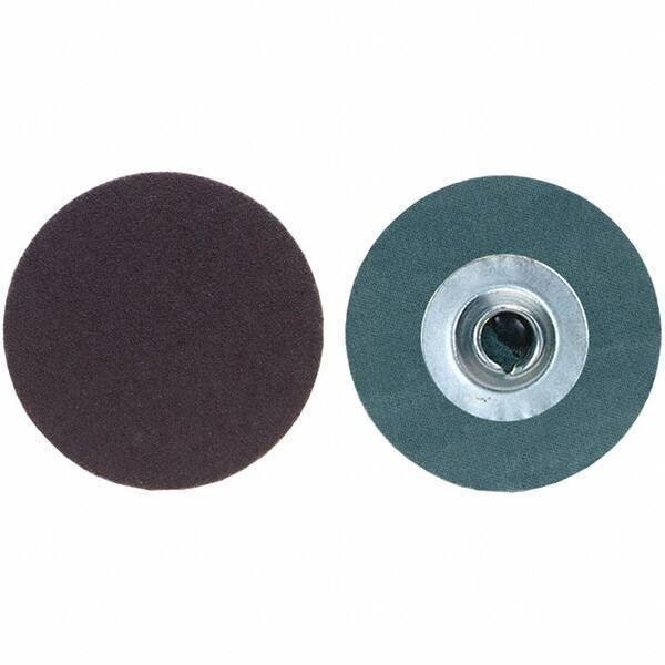 Merit Abrasives - 2" Disc Diam, 120 Grit, Aluminum Oxide Quick Change Disc - Type S Attaching System, Coated, Fine Grade, 30,000 RPM, R228 Series - Eagle Tool & Supply