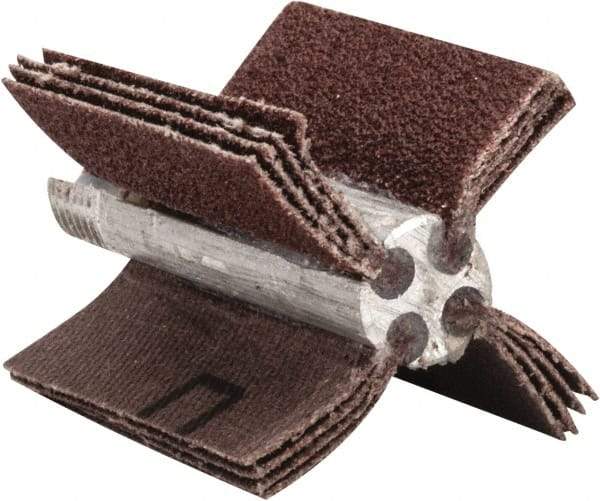 Merit Abrasives - 60 Grit, Coated, Aluminum Oxide Bore Polisher - Medium Grade, 22,000 RPM, Polishes Bores with 1 to 1-1/2" Diam - Eagle Tool & Supply