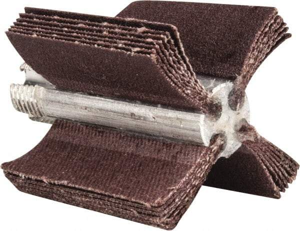 Merit Abrasives - 180 Grit, Coated, Aluminum Oxide Bore Polisher - Very Fine Grade, 22,000 RPM, Polishes Bores with 1 to 1-1/2" Diam - Eagle Tool & Supply