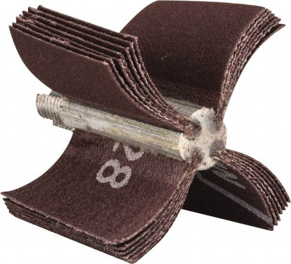 Merit Abrasives - 180 Grit, Coated, Aluminum Oxide Bore Polisher - Very Fine Grade, 22,000 RPM, Polishes Bores with 1-1/2 to 2" Diam - Eagle Tool & Supply