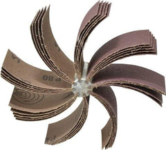 Merit Abrasives - 80 Grit, Coated, Aluminum Oxide Bore Polisher - Medium Grade, 8,000 RPM, Polishes Bores with 5-1/4 to 5-7/8" Diam - Eagle Tool & Supply
