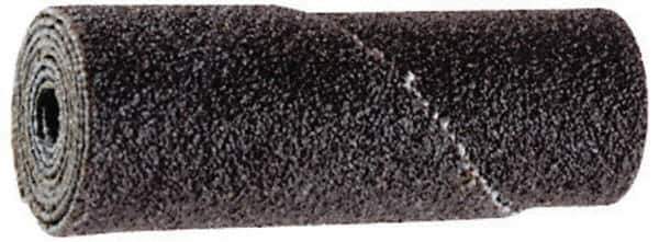 Merit Abrasives - 3/4" Max Roll Diam x 1" OAL, 60 Grit Straight Cartridge Roll - 3/16" Pilot Hole Diam, Medium Grade - Eagle Tool & Supply