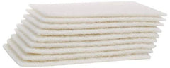 Merit Abrasives - Hand Pad - White, 6" Wide x 9" Long, Nonwoven - Eagle Tool & Supply