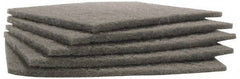 Merit Abrasives - Ultra Fine Grade, Silicon Carbide Hand Pad - Gray, 6" Wide x 9" Long, Nonwoven - Eagle Tool & Supply