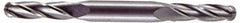 Hertel - 1/2" Diam, 5/8" LOC, 4 Flute Solid Carbide Ball End Mill - Uncoated, Double End, 3" OAL, 1/2" Shank Diam, Spiral Flute - Eagle Tool & Supply