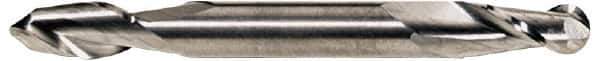 Hertel - 3/8" Diam, 3/4" LOC, 4 Flute Solid Carbide Ball End Mill - TiN Finish, Double End, 3-1/2" OAL, 3/8" Shank Diam - Eagle Tool & Supply