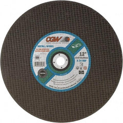 Camel Grinding Wheels - 14" 24 Grit Aluminum Oxide Cutoff Wheel - 5/32" Thick, 1" Arbor, 5,500 Max RPM - Eagle Tool & Supply