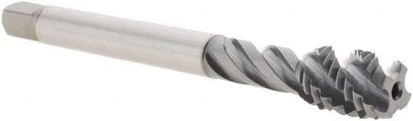 Emuge - 1/2-13 UNC 4 Flute 2B Bottoming Spiral Flute Tap - Cobalt, TiCN Finish, 4.331" OAL, Right Hand Flute, Right Hand Thread - Eagle Tool & Supply