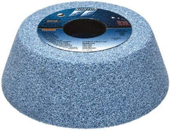 Norton - 5" Diam, 1-1/4" Hole Size, 1-3/4" Overall Thickness, 46 Grit, Type 11 Tool & Cutter Grinding Wheel - Coarse Grade, Ceramic, K Hardness, Vitrified Bond, 4,585 RPM - Eagle Tool & Supply