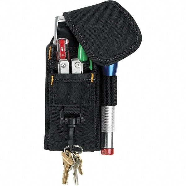 CLC - Cell Phone Holster with 5 Pockets - Ballistic Polyester, Black, 4" Wide x 7" High x 2" Deep - Eagle Tool & Supply