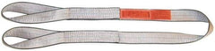 Lift-All - 14' Long x 6" Wide, 9,600 Lb Vertical Capacity, 1 Ply, Polyester Web Sling - 7,700 Lb Choker Capacity, Silver (Color) - Eagle Tool & Supply