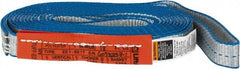 Lift-All - 18' Long x 1" Wide, 1,600 Lb Vertical Capacity, 1 Ply, Polyester Web Sling - 1,250 Lb Choker Capacity, Silver (Color) - Eagle Tool & Supply