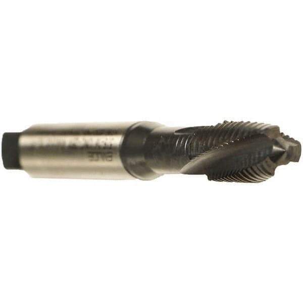 Emuge - #5-40 UNC 2 Flute 2BX Plug Spiral Flute Tap - Cobalt, Oxide Finish, 1-15/16" OAL, Left Hand Flute, Right Hand Thread, Series Rekord C - Exact Industrial Supply