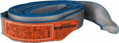 Lift-All - 20' Long x 2" Wide, 3,200 Lb Vertical Capacity, 1 Ply, Polyester Web Sling - 2,500 Lb Choker Capacity, Silver (Color) - Eagle Tool & Supply