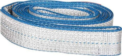 Lift-All - 14' Long x 2" Wide, 3,200 Lb Vertical Capacity, 1 Ply, Polyester Web Sling - 2,500 Lb Choker Capacity, Silver (Color) - Eagle Tool & Supply