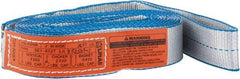 Lift-All - 16' Long x 2" Wide, 3,200 Lb Vertical Capacity, 1 Ply, Polyester Web Sling - 2,500 Lb Choker Capacity, Silver (Color) - Eagle Tool & Supply