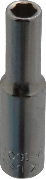 Blackhawk by Proto - 7/32", 1/4" Drive, Deep Hand Socket - 6 Points, 2" OAL, Chrome Finish - Eagle Tool & Supply