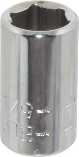 Blackhawk by Proto - 5/16", 1/4" Drive, Standard Hand Socket - 6 Points, 1" OAL, Chrome Finish - Eagle Tool & Supply