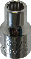 Blackhawk by Proto - 7/32", 1/4" Drive, Standard Hand Socket - 12 Points, 1" OAL, Chrome Finish - Eagle Tool & Supply