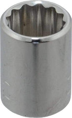 Blackhawk by Proto - 7/16", 1/4" Drive, Standard Hand Socket - 12 Points, 1" OAL, Chrome Finish - Eagle Tool & Supply